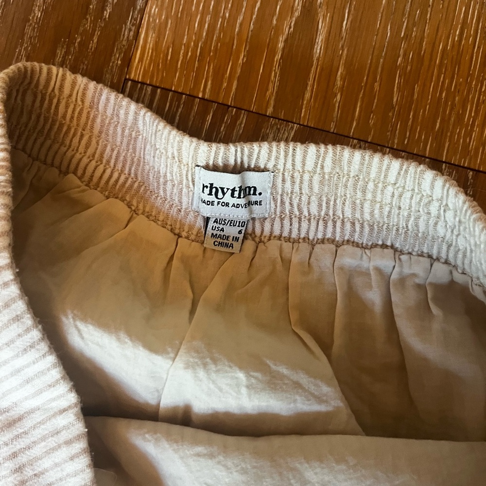 Rhythm Cream cotton striped Skirt - Picture 8 of 13